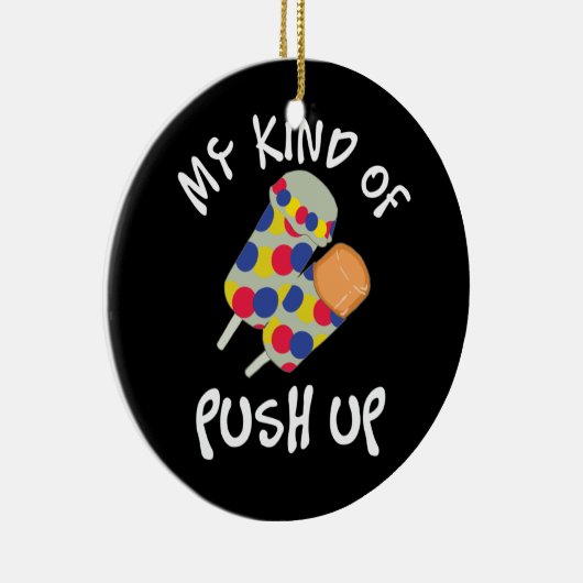 私のタイプの押し上げアイスポップ・アートのクリーム セラミックオーナメント (右)