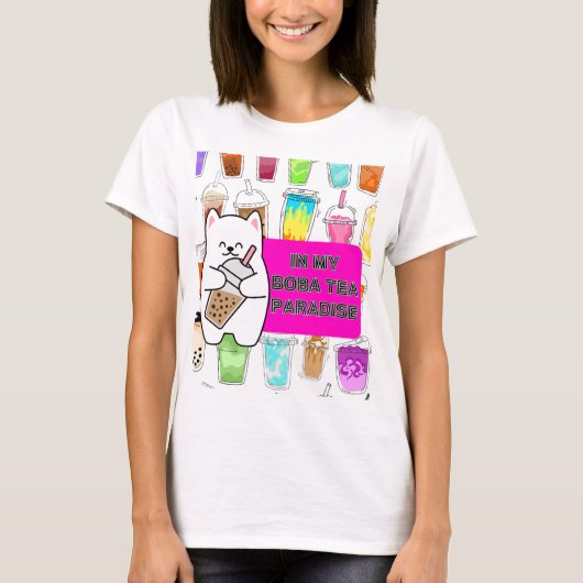 私のタピオカティー天国 Tシャツ (正面)