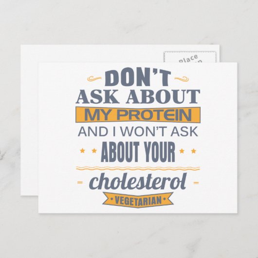 私のタンパク質について尋ねないで ポストカード (正面/裏面)