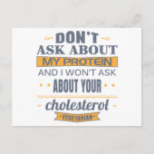 私のタンパク質について尋ねないで ポストカード (正面)