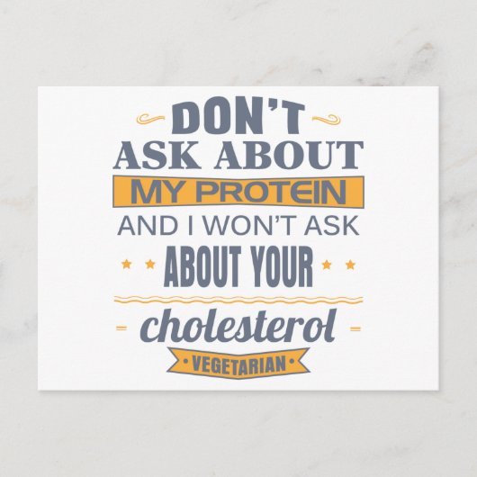私のタンパク質について尋ねないで ポストカード (正面)