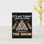 私のターンで8のプールのビリヤードPla座る カード (黄色い花)