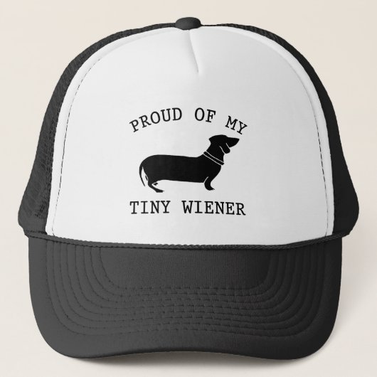 私のタ誇りを持ったイニー・ウィーナー・ダッシュント・おもしろい引用文 キャップ (正面)