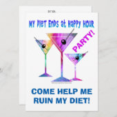 私のダイエットは幸せな時に終わる! 招待状 (正面/裏面)