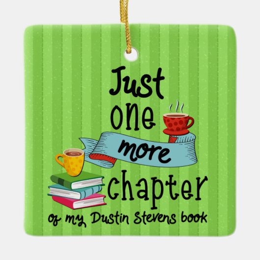 私のダスティン・スティーブンスの本の一つの章 セラミックオーナメント (正面)