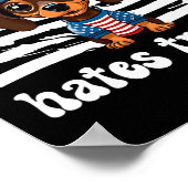 私のダックシュントはトランプ犬カマラハリス投票を嫌う ポスター (角)