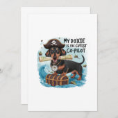 私のダックスは最高の旅の相棒 招待状 (正面/裏面)