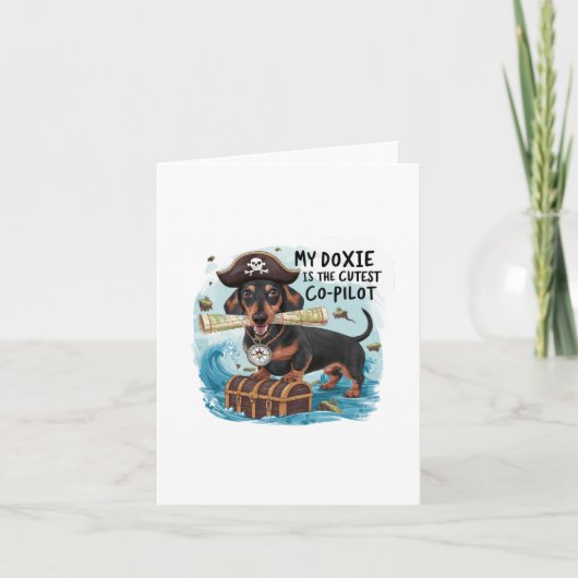 私のダックスは最高の旅の相棒 招待状 (正面)