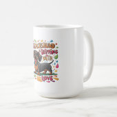 私のダックスフントは恋に水を滴らせる コーヒーマグカップ (正面右)