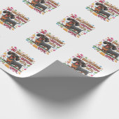 私のダックスフントは恋に水を滴らせる ラッピングペーパー (角)