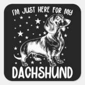 私のダックスフント犬の恋人のクール誕生日 スクエアシール (正面)
