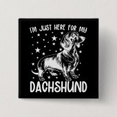 私のダックスフント犬の恋人のクール誕生日 缶バッジ (正面)