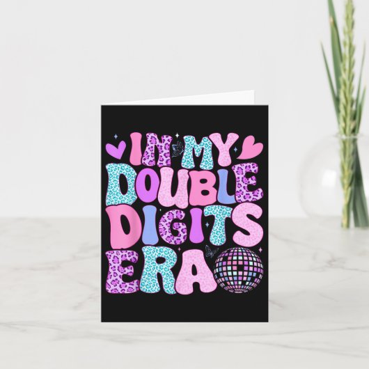 私のダブルデジット時代レトロ10歳10番目のBir カード (正面)