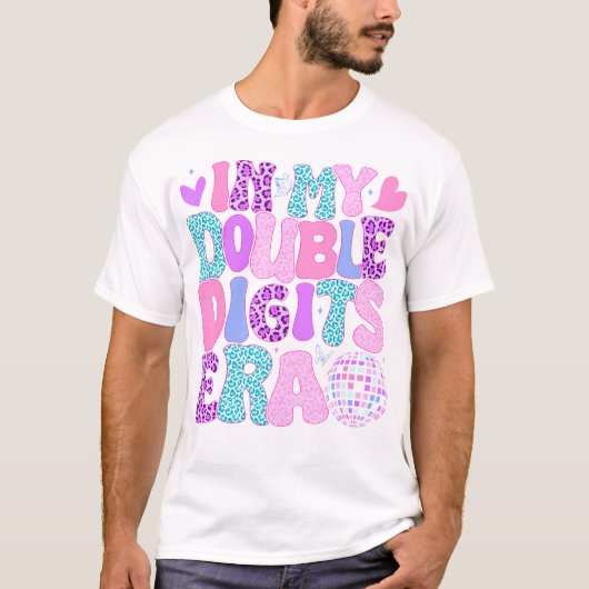 私のダブルデジット時代レトロ10歳10番Bir Tシャツ (正面)