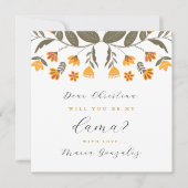 私のダマ・プロポーズ・キンセアニエラの写真になってくれる？ 招待状 (正面)