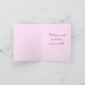 私のダンスリサイタルにご出席頂きありがとうございます。 サンキューカード (内部)