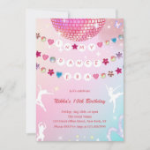 私のダンス時代のバレエの友情ブレスレット 招待状 (正面)