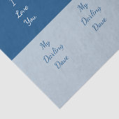 私のダーリングブルーカラーブロックあなたを愛する 薄葉紙 (詳細)