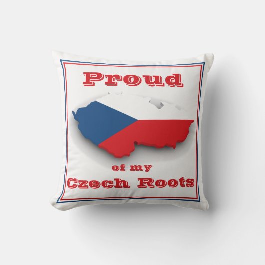 私のチェコの根の枕の誇りを持った クッション (正面)