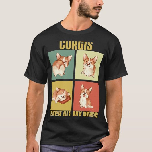 私のチェックリストはコーギーでいっぱい コーギー Tシャツ (正面)