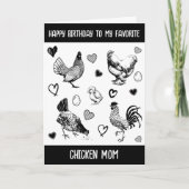 私のチキンお気に入りのママへのハッピーバースデー カード (正面)