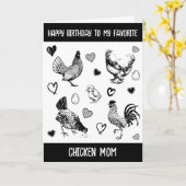 私のチキンお気に入りのママへのハッピーバースデー カード (黄色い花)