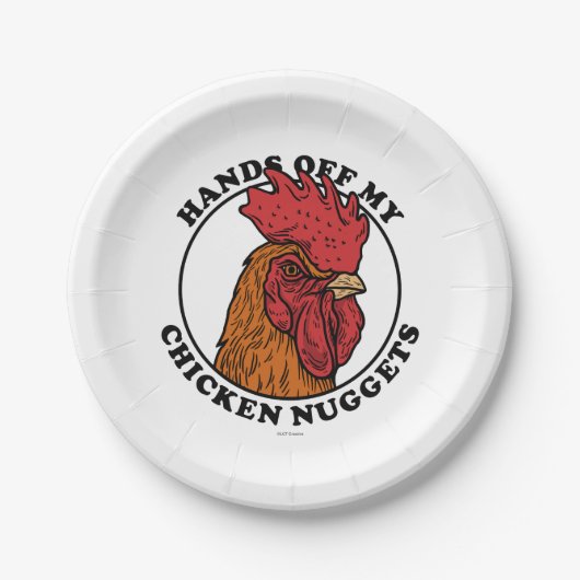 私のチキンナゲットを手に入れる ペーパープレート (正面)