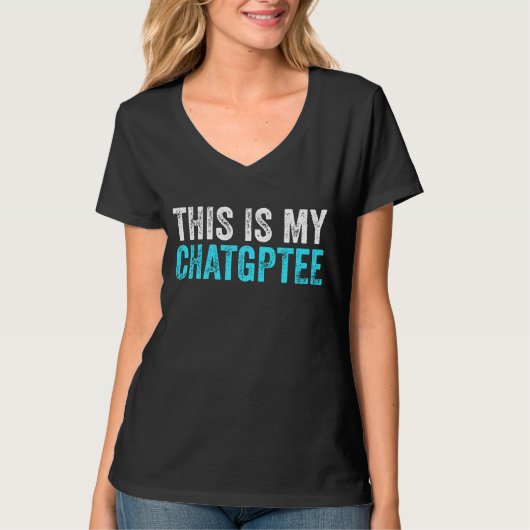 私のチャットChatgptこおもしろいの Tシャツ (正面)