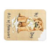 私のチョウは私の食べ宿題を痛める マグネット (横)