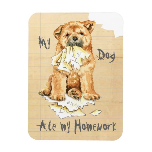 私のチョウは私の食べ宿題を痛める マグネット (縦)