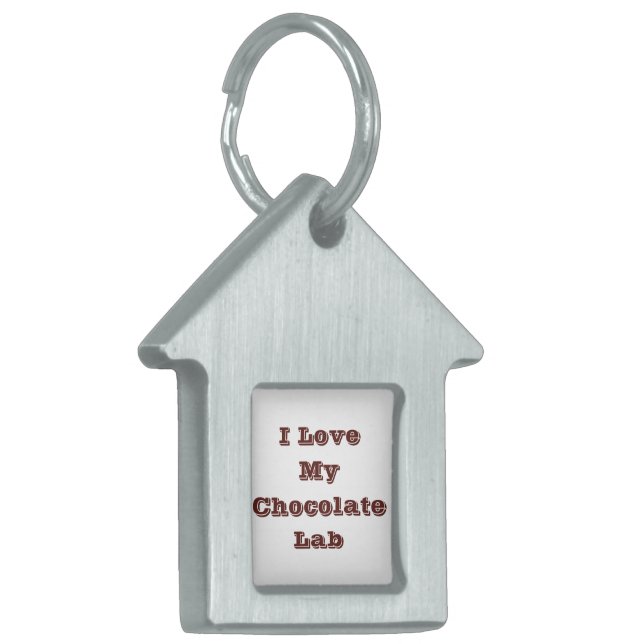 私のチョコラボが大好き ペットネームタグ (正面左)