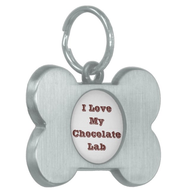 私のチョコラボが大好き ペットネームタグ (正面左)