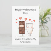 私のチョコレートのお乳よ～ かわいい＆しゃれっぽい カード (スタンド正面)