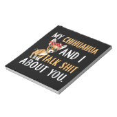 私のチワワと私はあなたが犬の恋人のギフトについて話す ノートパッド (回転)