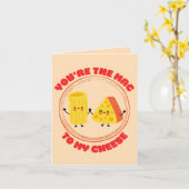 私のチーズにぴったりなマック - 面白いマック&チーズ カード (黄色い花)