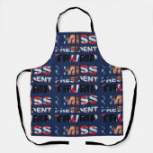 私のチ恋しく思ャンプ総プリントエプロン エプロン (正面)