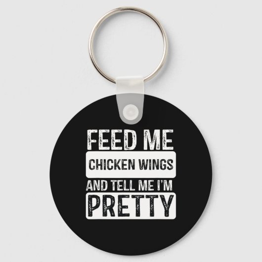 私のチ食べ物を与えキンウイング – Bbq恋人ミートスモーカーグリ キーホルダー (正面)