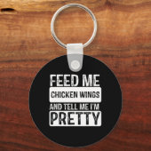 私のチ食べ物を与えキンウイング – Bbq恋人ミートスモーカーグリ キーホルダー (正面)