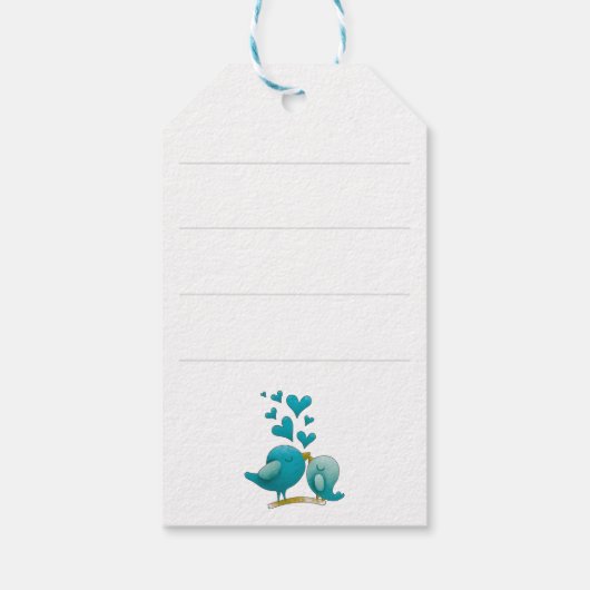 私のツイートハートカスタムギフトラベル ギフトタグ (裏面)