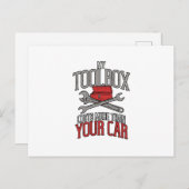 私のツールボックスはあなたの車の整備士ギフトより多くの 案内ポストカード (正面/裏面)