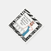 「私のティアラ、私の足、その他のキスは何でも食べられるわ!」 スタンダードカクテルナプキン (角)