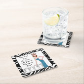 「私のティアラ、私の足、その他の何でもキスできる」 スクエアペーパーコースター (インサイチュ)