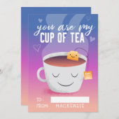 私のティークラスルームのバレンタインデー シーズンカード (正面/裏面)