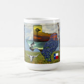 私のテキサス州の名前入りなコーヒー・マグ コーヒーマグカップ (中央)