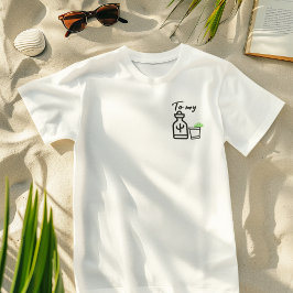 私のテキーラ、ミニマリスト、楽しいカップルお揃い Tシャツ