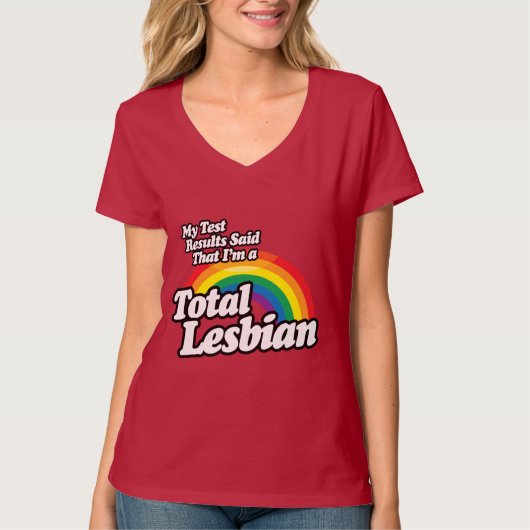 私のテスト結果はレズビアンでした Tシャツ (正面)