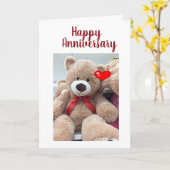 私のテディベアに感謝***お気に入りの*** カード (黄色い花)