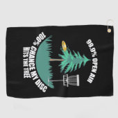 私のディスクゴルフは木に当たる ゴルフタオル (横)