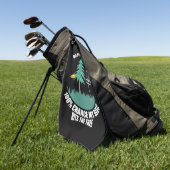 私のディスクゴルフは木に当たる ゴルフタオル (グリーン)