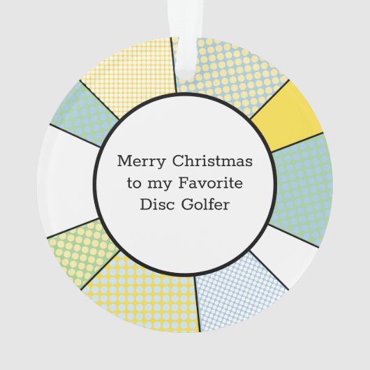 私のディスクゴルファーにメリーお気に入りのクリスマス オーナメント (裏面)